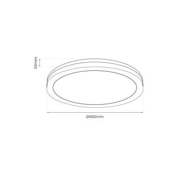 LED mennyezeti világítás Marlon, Ø 40 cm, fekete, műanyag, IP54 kép