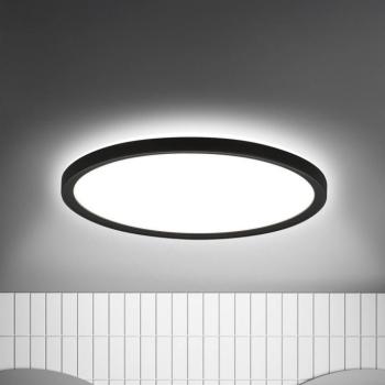 LED mennyezeti világítás Move Sensor, fekete, Ø 29 cm, IP44, 4000K kép