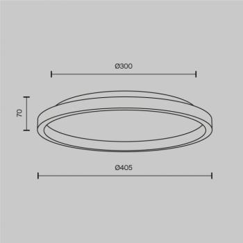 LED mennyezeti világítás Orign, Ø 41 cm, fekete, fém/kő kép