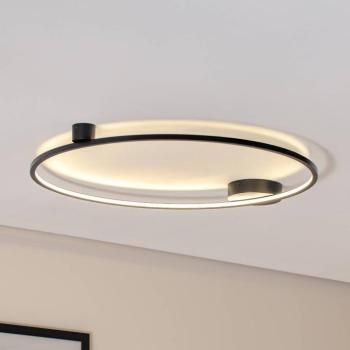 Saturno LED mennyezeti világítás, fekete, Ø 80 cm, fém, 4 000 K kép