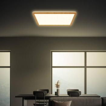 LED mennyezeti világítás Tava Wood, 42 x 42 cm, műanyag, 3000 K kép