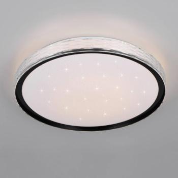 LED mennyezeti világítás Varda, fekete, Ø 39 cm, távirányítóval kép