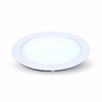 LED mini panel kerek, süllyesztett, 22w, 6400K, hideg fehér, 2200lm, 120°, fehér, CRI>80, V-TAC, 4833 kép