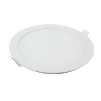 LED mini panel prémium kerek, süllyesztett, 12w, 2700K, meleg fehér, 1160lm, 120°, fehér, CRI>80, V-TAC, 214857 kép