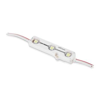 LED modul 3 db SMD5050 fényforrással, 0,72w, 6000K, hideg fehér, 66lm, 160°, fehér, CRI>75, IP67, V-TAC, 5116 kép