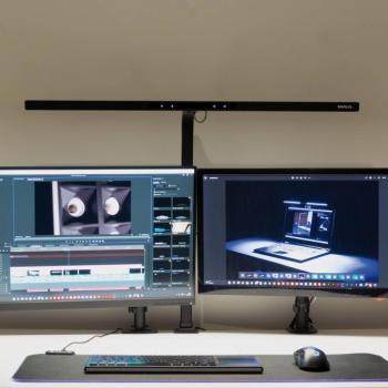 LED-monitorlámpa MAULgate, érzékelő, dimmelhető, fekete, kapcsos kép