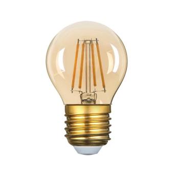 LED műanyag izzó G45 E27 4w arany üveg fényerőszabályozható, 2700K, meleg fehér, dimmelhető, 350 lm, Optonica, 1326 kép