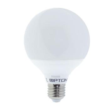 LED műanyag izzó G95 E27 5 év garancia, 12W, 4500K, természetes fehér, 1055 lm, fehér, Optonica, 1743 kép
