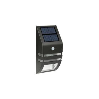 LED Napelemes érzékelős fali lámpa LED/3,7V 500 mAh IP44 fekete 340000805 kép