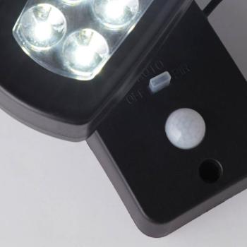 LED-es napelemes fali lámpa 67423BK-PIR, mozgásérzékelő kép