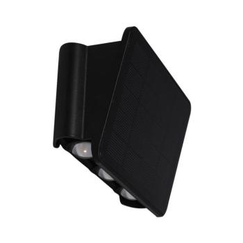 LED Napelemes fali lámpa ALF LED/4W/1300 mAh 3000K IP54 fekete EKO9099 kép