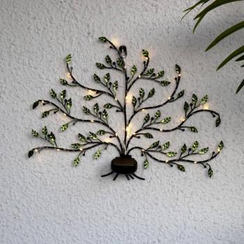 LED-es napelemes fali lámpa Tree of life kép