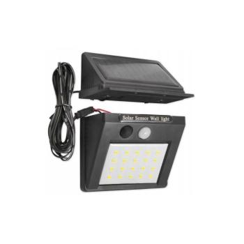 LED napelemes fali lámpa érzékelővel és külső panellel LED/0,55W/3,7V IP44 SOLAR 1 EXT kép