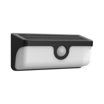 LED napelemes fali lámpa érzékelővel LINK LED/5W/3,7V 2000 mAh IP65 fekete EKO2359 kép