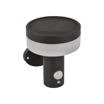 LED napelemes kerti fali lámpa TERION szürkületérzékelővel, 12,5 x 14,7 x 14,6 cm, 3000K, 200, CRI> 80, antracit, Meleg fehér, IP44, EMOS, ZGJ044S kép