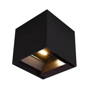 LED napelemes fali lámpa szenzorral LED/9W/3,7V 3000/4000/5000K IP65 2600mAh fekete 23770-1 kép