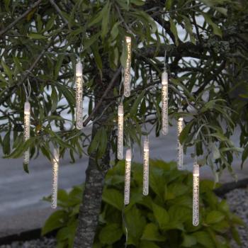LED napelemes fényfüzér Bubbly 10 égő meleg fehér kép
