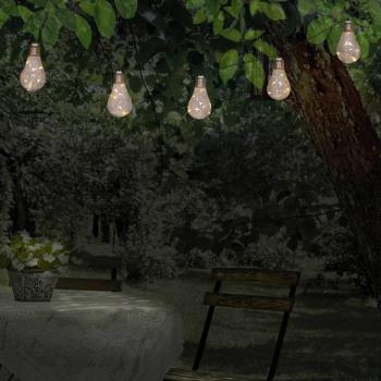LED napelemes fényfüzér villanykörte, 10 db kép