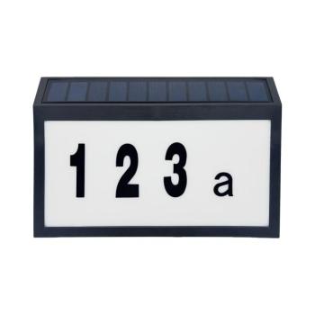 LED napelemes házszám NUMERO LED/3,7V 6000K 1200 mAh IP44 fekete 329493 kép