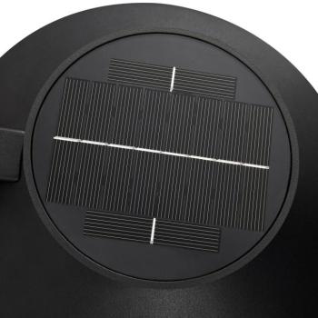 LED napelemes kültéri fali lámpa Justina, fekete, érzékelő, fém kép