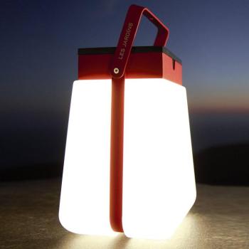 LED napelemes lámpa Bump 300 hordozható, piros kép