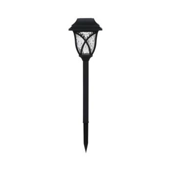 LED napelemes lámpa LAWN, 1,2 V, 100 mAh, 3000 K, 44 cm, IP44, fekete EKO2500 kép