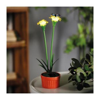 LED napelemes lámpa LED/1,2V 200 mAh IP44 virág 11735C kép