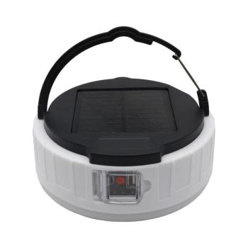LED Napelemes lámpa power bank funkcióval LED/2W/2V 6500K IPX4 2400 mAh fekete 330949 kép