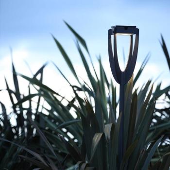 LED napelemes lámpa Tulipán, antracit kép
