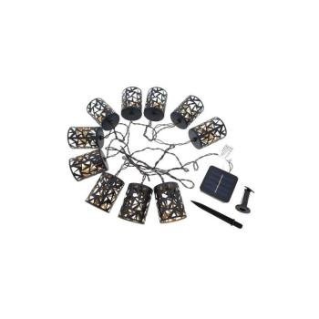 LED Napelemes lánc 10xE12/3,65m IP44 meleg fehér 340000828 kép
