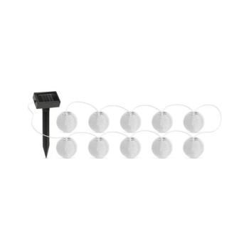 LED Napelemes lánc 10xLED/1,2V 300mAh 3,7m IP44 hideg fehér 11227 kép
