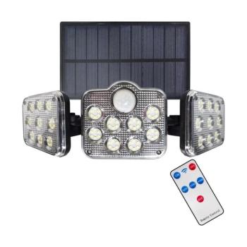 LED Napelemes reflektor mozgásérzékelővel LED/20W/3,7V 1200 mAh IP44 + távirányító EKO9152 kép
