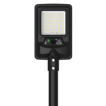 LED napelemes utcai lámpa IP65 + távirányító, 8W, 6000K, hideg fehér, 1500 lm, oszlop nem tartozék, Optonica, 9291 kép