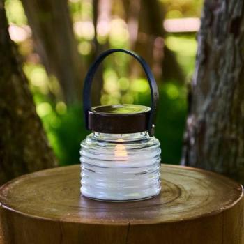 LED napelemes világítás Aston Jar, magasság 12 cm, fekete/barna, IP44 kép