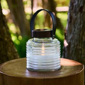 LED napelemes világítás Aston Jar, magasság 16 cm, fekete/barna, IP44 kép
