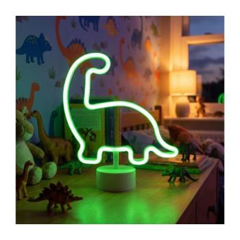LED neon asztali dekoráció, 2 W, 3×AA/USB, dinoszaurusz 43996E kép