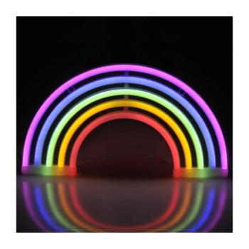 LED Neon fali dekoráció RAINBOW LED/3W/3xAA USB többszínű 327130 kép
