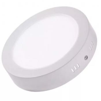 LED panel , 12W , falon kívüli , kerek , hideg fehér , Alumínium , fehér, Bright Solutions kép