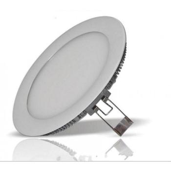 LED panel , 12W , süllyesztett , kerek , hideg fehér , Alumínium , fehér, Bright Solutions kép