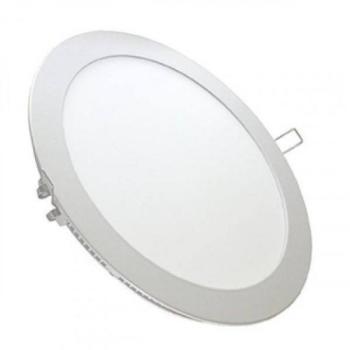 LED panel , 12W , süllyesztett , kerek , hideg fehér , Prémium kép