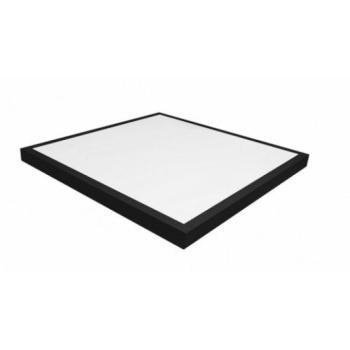 LED panel , 60W , falon kívüli , 600 x 600 mm , négyzet , természetes fehér , fekete keret kép