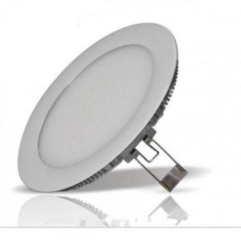 LED panel , 6W , süllyesztett , kerek , természetes fehér , Alumínium , fehér, Bright Solutions kép