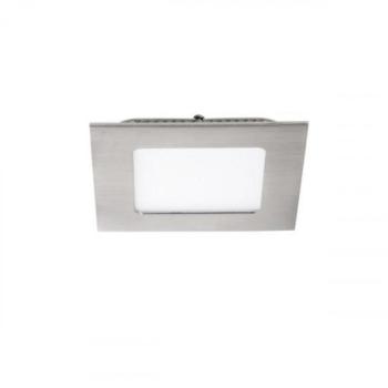 LED panel , 6W , süllyesztett , négyzet , természetes fehér , szatén nikkel keret , IP44 , KATRO kép