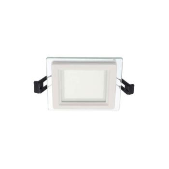 LED panel, négyzet alakú, süllyeszthető, üveg, LENA-SG 100x100x40mm 6W 600lm 6000K (hideg fehér) 2023510 VITO kép