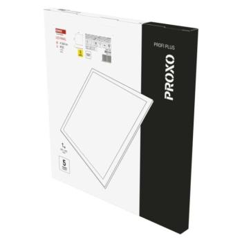 LED panel PROXO 60 × 60 cm, 10 mm, 33 W, 4360 lm, süllyesztett, semleges fehér, IP20, 4000K, 220–240V, CRI> 80, Természetes fehér, EMOS, ZB1114 kép