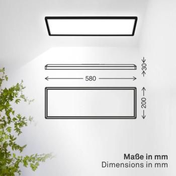 LED panel Shallow be-/kikapcsoló, 58 x 20 cm, fekete, 840 háttérvilágítás kép