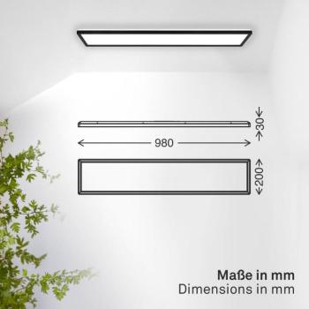 LED panel Shallow on/off, 98 x 20 cm, fekete, 840 háttérvilágítás kép