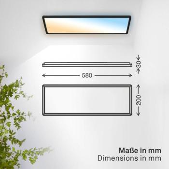 LED panel Shallow Remote CCT, 58 x 20 cm, fekete, háttérvilágítás kép