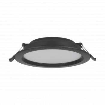 LED panel , süllyesztett , 10.5W , kerek , fekete , 16.6 cm , természetes fehér , műanyag , EGLO , ECO RANGE , IDUN-E , 74162 kép