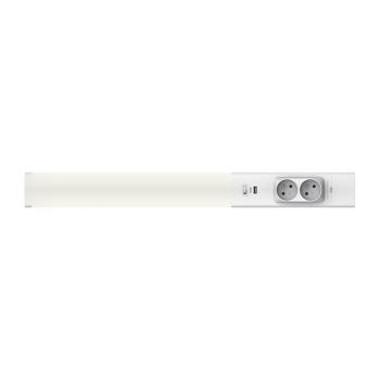 LED Pultmegvilágító konnektorral és USB porttal LED/18W/230V 4000K ezüst EKB1444 kép